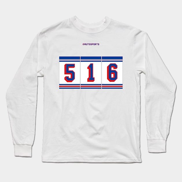 Rep your Area Code (NYR 516) Long Sleeve T-Shirt by RUTSSports